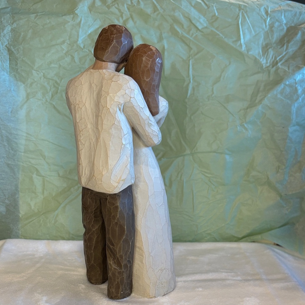 Willow Tree Embrace Sculpture - Together 2000 Cream, Brown - Picture 6 of 17